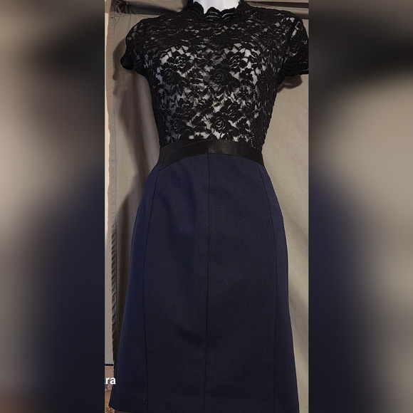 Trendy Tahari Timeless Like New Navy Skirt In Size 2 - Picture 1 of 9